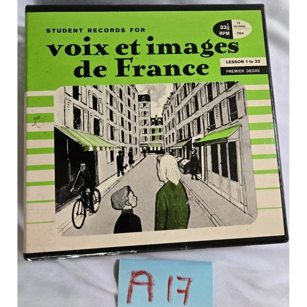 Vintage French Lesson On Vinyl Voix et Images De France RPM 33 1/3 Lessons #1-32